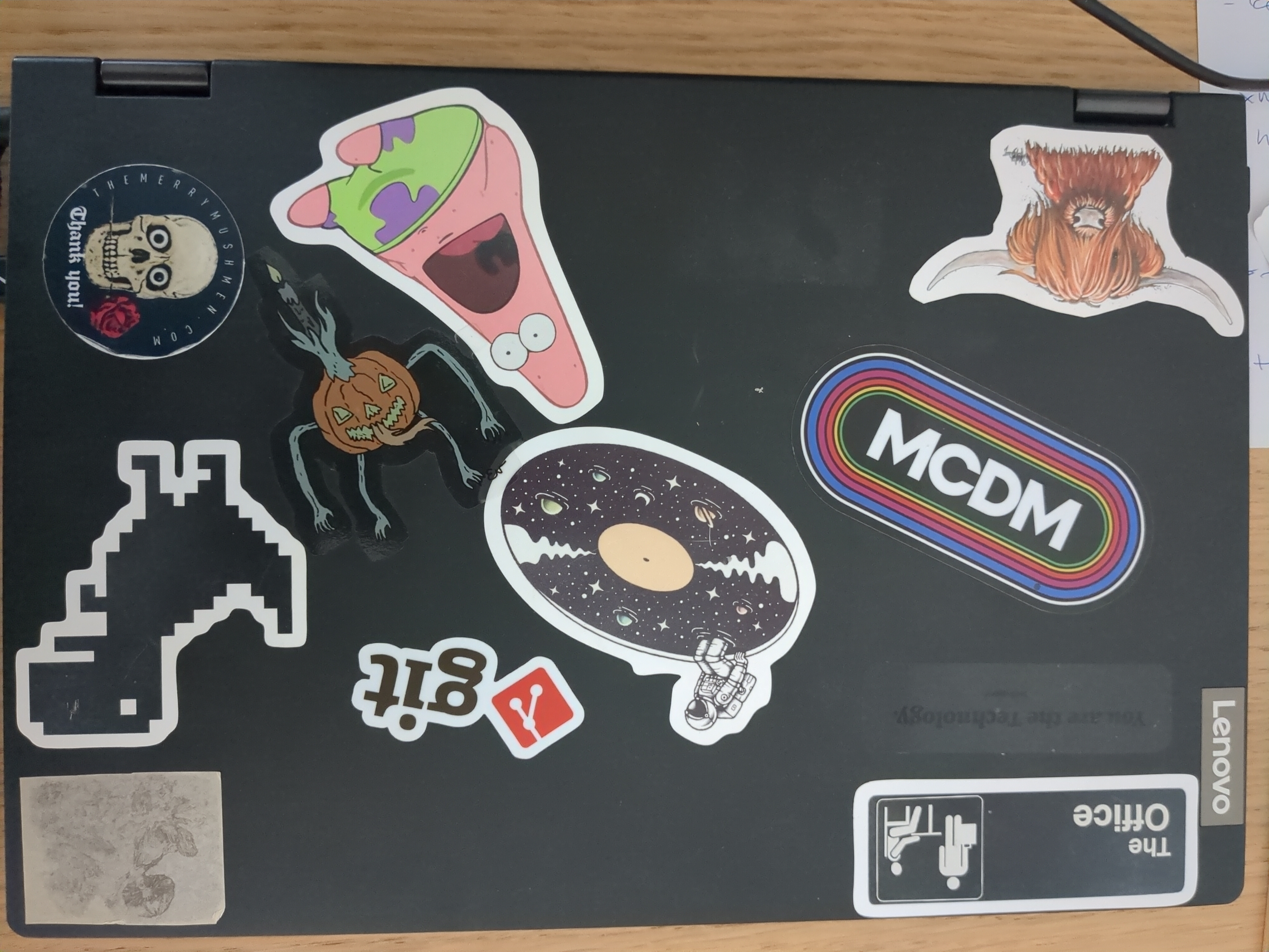 My laptop with stickers
